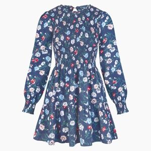 Hill House Home The Viviana Mini Nap Dress - Navy Belgravia Floral Ikat Size XLN